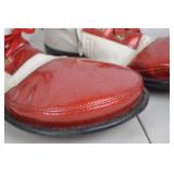 Red and White Clown Shoes, Size 8.5