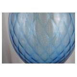 Vintage Blue Glass Swag Pendant Light, 12-Inch Globe