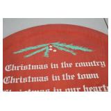 Round Wooden Christmas Wall Plaque 15in Holiday Decor