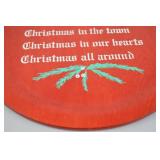Round Wooden Christmas Wall Plaque 15in Holiday Decor