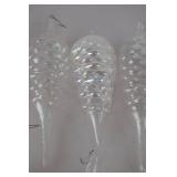 8 Glass Pine Cone Christmas Ornaments, Iridescent Finish