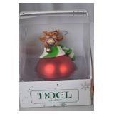 Holiday Ornament Lot: Glass Bear, Carrot, Bunny, Pine Cone, and More