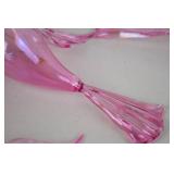 Lot of 9 Handblown Pink Glass Bird Ornaments