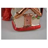 Christmas Winter Greetings Rustic Birdhouse Ornament, Made in Germany