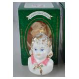 4 Lauscha Glas Creation Glass Child Bust Christmas Ornaments NIB