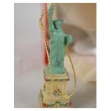 Christopher Radko Statue of Liberty Christmas Ornaments, 2 Pc