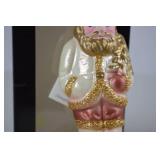 Christopher Radko Santa Glass Christmas Ornament with Strawberry Base, Boxed