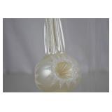 9-Piece Pearlized Glass Icicle Christmas Ornaments, 11-Inch