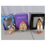 Assorted Glass Holiday Ornaments: Goebel, Bachman
