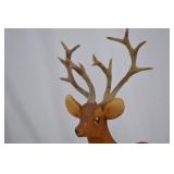 Set of 3 Flocked Deer Figurines - Buck, Doe, and Fawn
