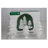 Department 56 Village Accessories Icy Trees Set of 3 with Box