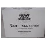 Dept 56 Glass Ornament Works North Pole Series w/ Box & Accessories