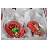 Set of 6 Kurt S. Adler Sweet Shoppe Strawberry Ornaments in Box