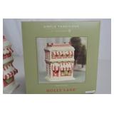 Department 56 Holly Lane Sweets Shop Village Building w/ Box & Light