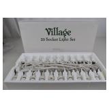 Village 20 Socket Light Set, White Sockets and Cord