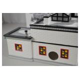 Dept 56 Snow Village Harley-Davidson Motorcycle Shop Handpainted Ceramic