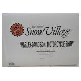 Dept 56 Snow Village Harley-Davidson Motorcycle Shop Handpainted Ceramic