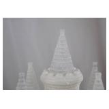 Lighted Christmas Snow Castle Palace Holiday Decor