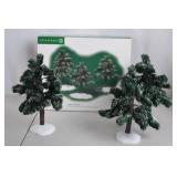 Department 56 Village Frosted Spruce Small Trees, Set of 3