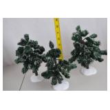 Department 56 Village Frosted Spruce Small Trees, Set of 3