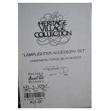 Department 56 Holiday Village Accessories: Brite Lites, Lamplighter, Bench, Sled & Fence