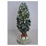 Dept 56 Heritage Village North Pole Series Reindeer Barn with Holly Tree