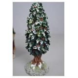 Dept 56 Heritage Village North Pole Series Reindeer Barn with Holly Tree