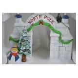Heritage Village North Pole Gate Porcelain Christmas Decor