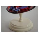 Fenton 100 Years Hand Painted Red Glass Hat Figurine (2005)