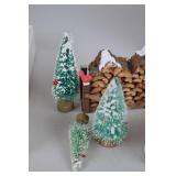 Department 56 Christmas Village Accessories Lot: Trees, Garlands, Figurines