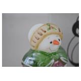 Fenton Hand-Painted "Let It Snow" Snowman Figure with Box