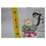 Fenton Hand-Painted "Let It Snow" Snowman Figure with Box