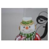 Fenton Hand Painted Snowman Figurine with Box