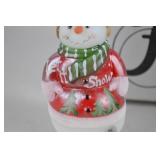 Fenton Hand Painted Snowman Figurine with Box