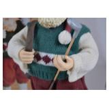 Golfing Santa Christmas Figurine with Box
