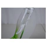 Pair of Glass Penguin Figurines, Frosted and Clear