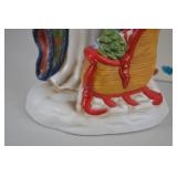 Heartwarmers Christmas Santa Figurine with Sleigh, 9 Inch with Box
