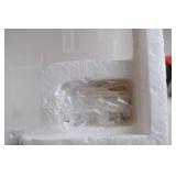 Painted Ceramic Village Houses with Snow, 9 inch