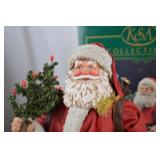 KSA Collectibles 11-inch Fabrich Santa Figurine with Original Box