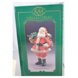 KSA Collectibles 11-inch Fabrich Santa Figurine with Original Box