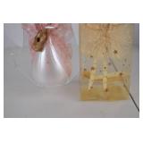 Angel Christmas Ornaments Lot, 2 Pieces: Glass & Porcelain