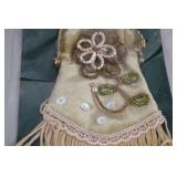 Beaded Miniature Purse Lot with Fringe and Floral Decoration