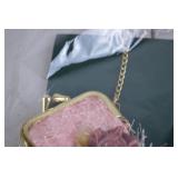 Beaded Miniature Purse Lot with Fringe and Floral Decoration