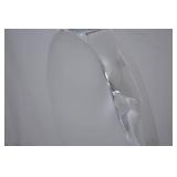 Glass Penguin Figurine with Skates, 14 inch Tall