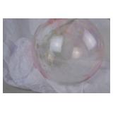 Set of 2 Hand-Blown Glass Christmas Ornaments, Swirl Design