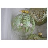 Set of 4 Glass Christmas Ornaments and The Night Before Christmas Book