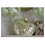 Set of 4 Glass Christmas Ornaments and The Night Before Christmas Book