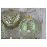 Set of 4 Glass Christmas Ornaments and The Night Before Christmas Book