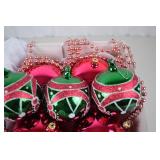 Christmas Ornaments and Beaded Garland Lot