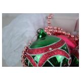 Christmas Ornaments and Beaded Garland Lot